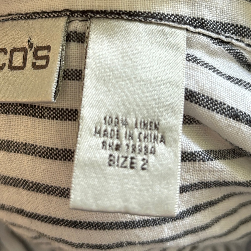 Chico’s Linen Striped Button Down - Picture 7 of 7